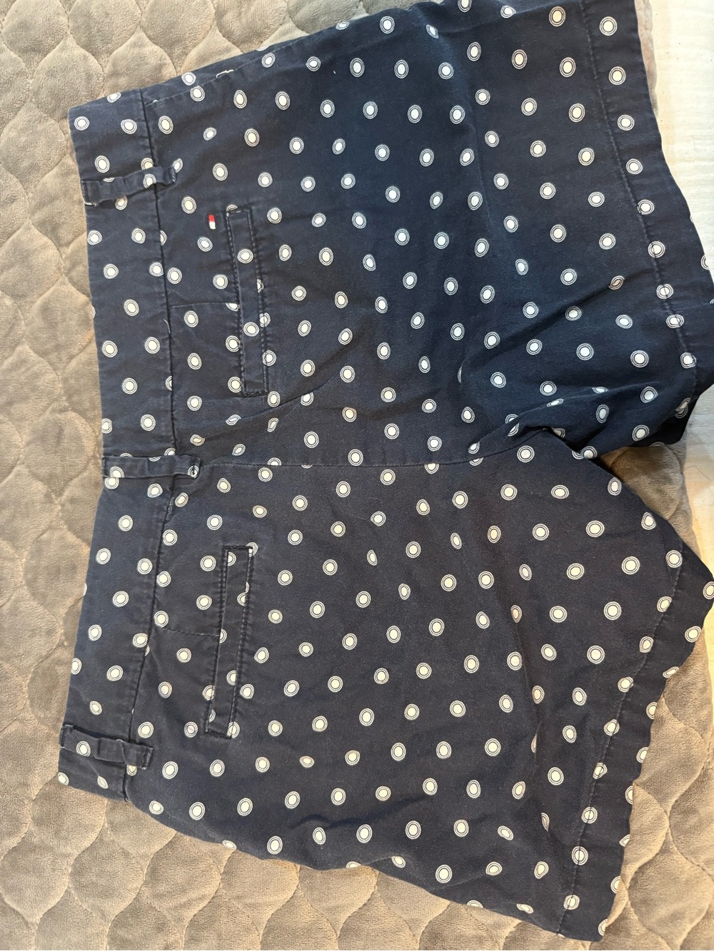 Tommy Hilfiger Navy Shorts with White Polka Dots